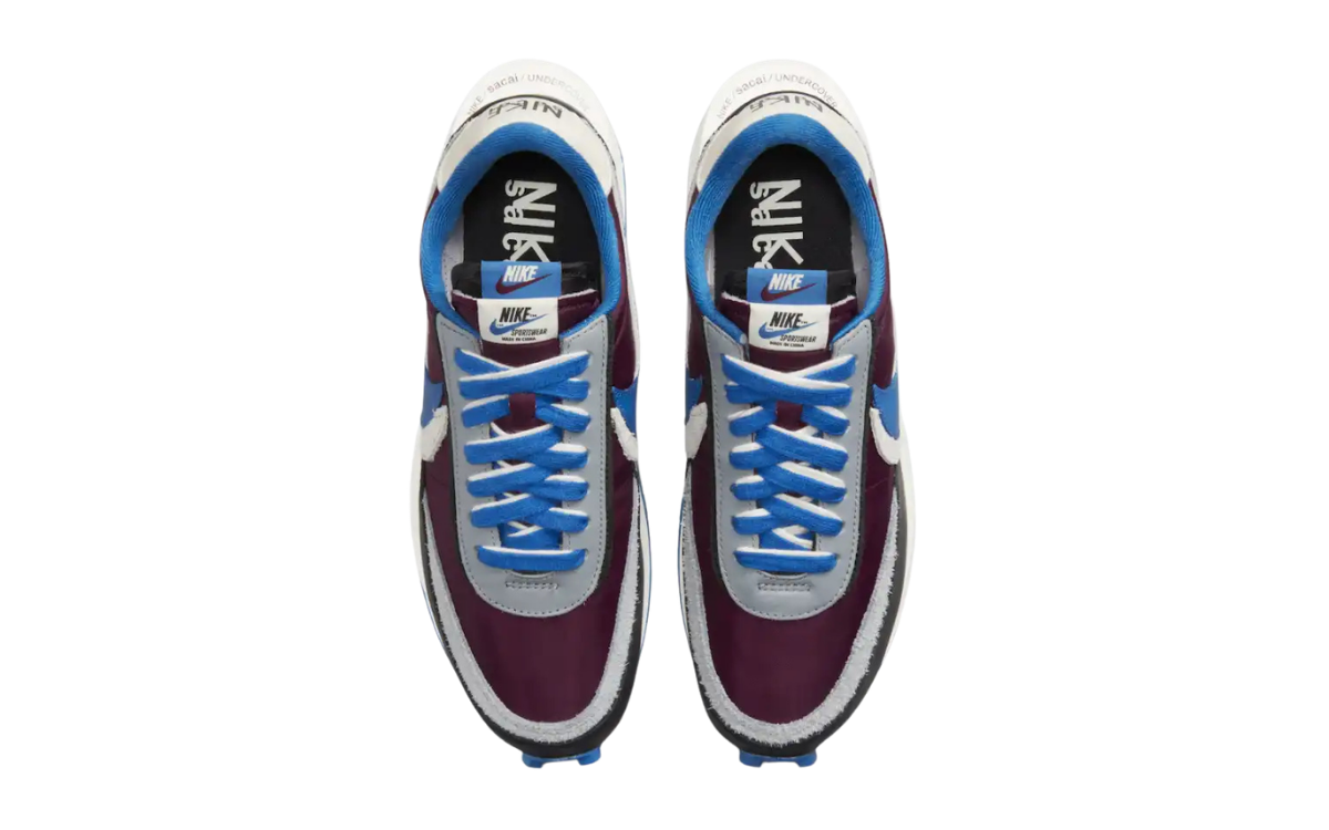 Sacai x Undercover x Nike LDV Waffle Night Maroon - imagem 3