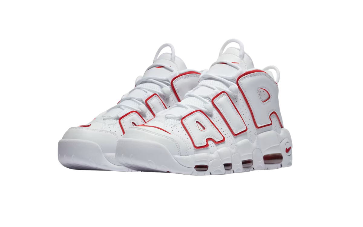 Nike Air More Uptempo White Varsity Red Outline - imagem 2