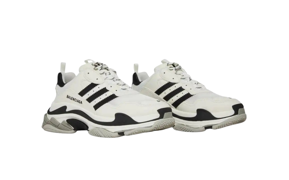 Balenciaga x Adidas Triple S White/Black - imagem 2