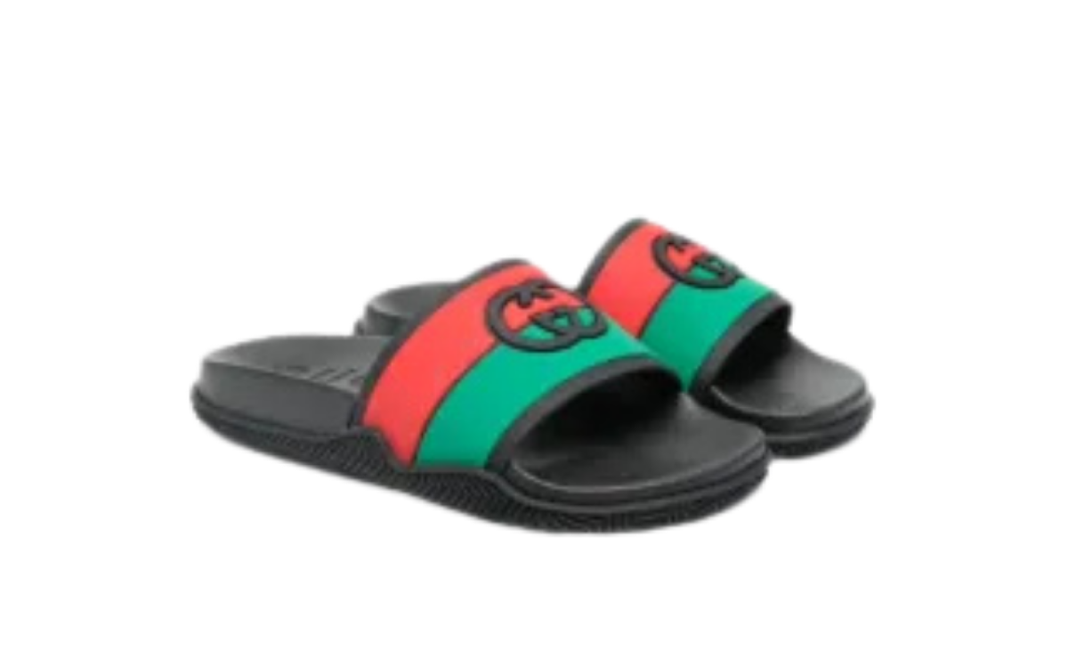 Gucci Rubber Slides Red Green - imagem 2