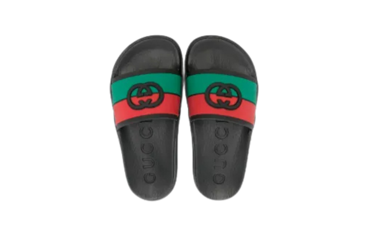 Gucci Rubber Slides Red Green - imagem 3