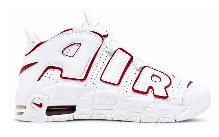 Nike Air More Uptempo White Varsity/Red Outline