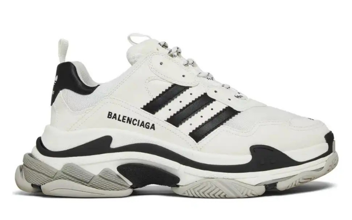 Balenciaga x Adidas Triple S White/Black - imagem 1