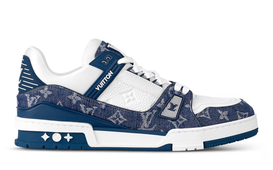 Louis Vuitton Trainer White Blue