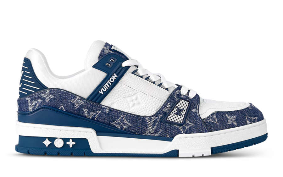 Louis Vuitton Trainer White Blue
